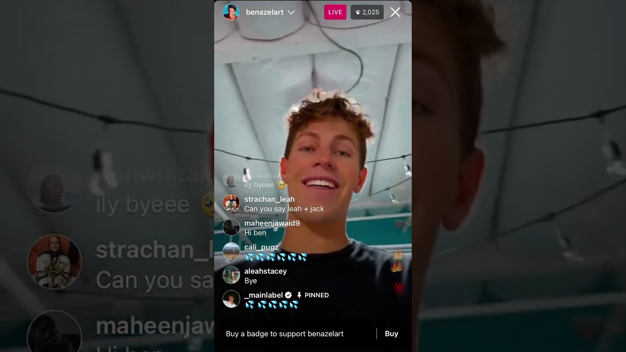 Ben Azelart Instagram Live 3/31/23