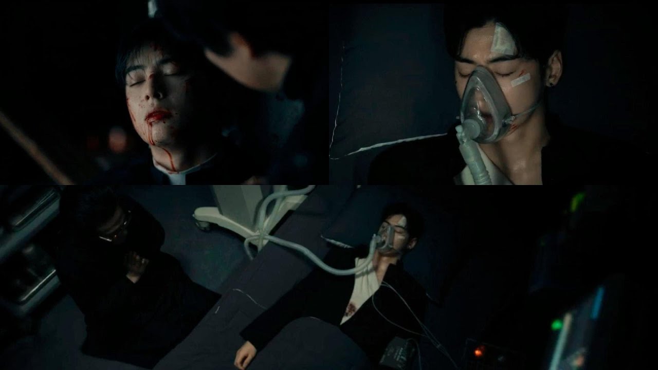 when he was seriously injured and in critical condition. sick male lead kdrama hurt vomiting blood