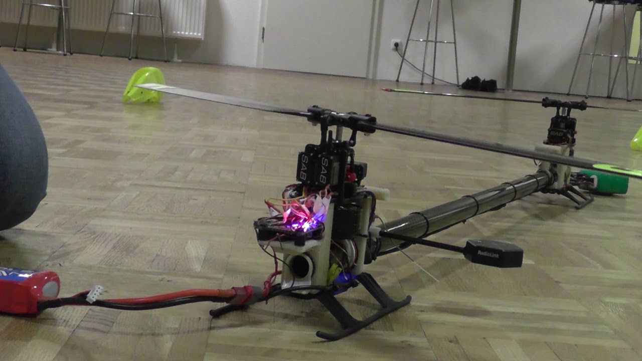 INAV powered Twin-Rotor-Helicopter - pre-maiden test