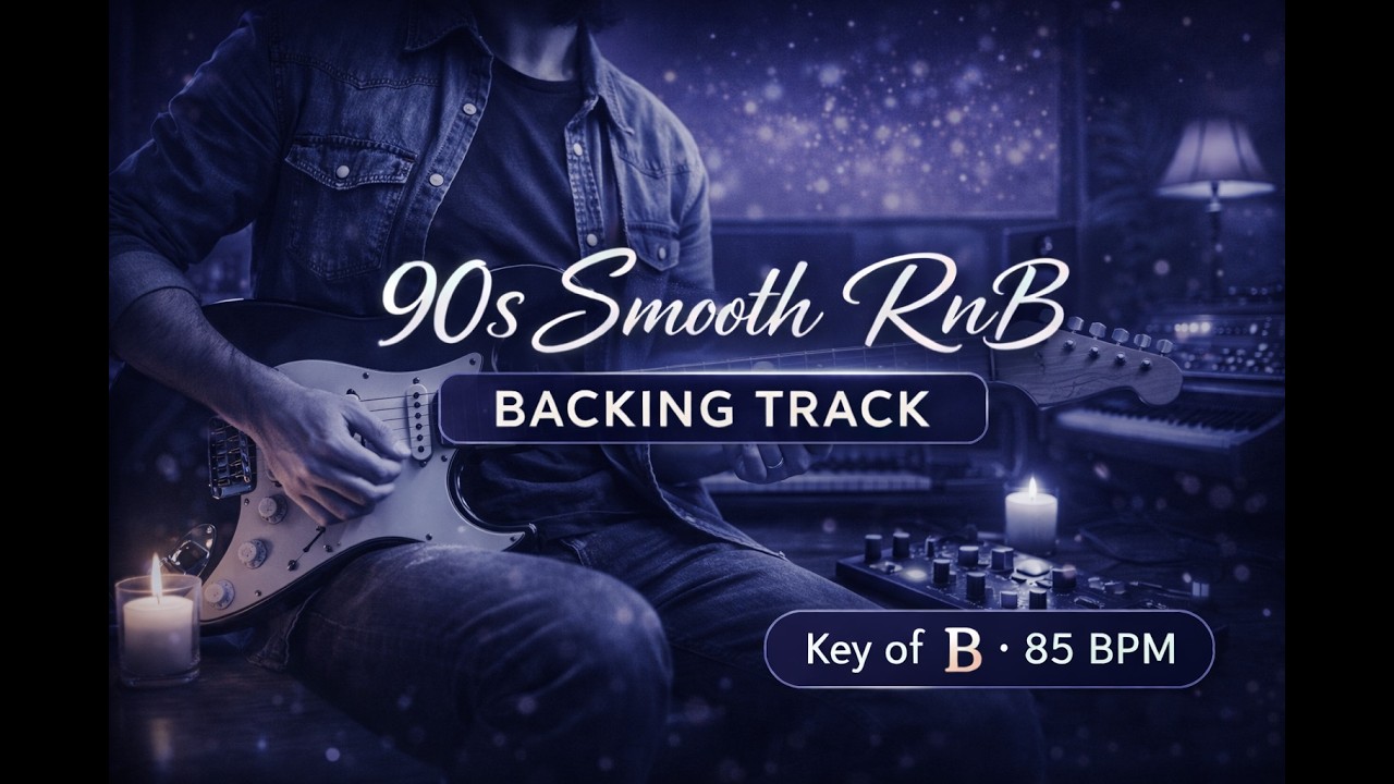 90s Smooth RnB Backing Track Key of B – 85 BPM