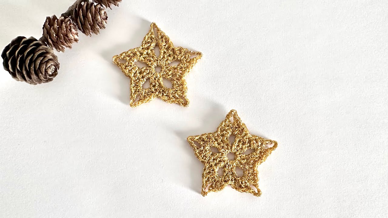 Mini Crochet Star Tutorial, Mini Stern Häkeln Anleitung