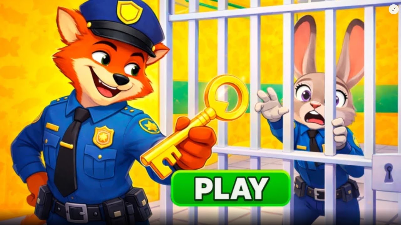 BACON Playing ZOOTOPIA FAMILY PRISON RUN (Obby) #roblox #scaryobby
