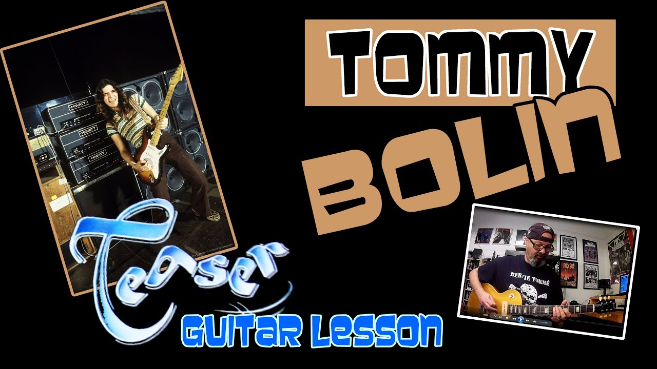 Tommy Bolin Guitar Lesson - "Teaser" - Greco Les Paul Goldtop EG56-60.