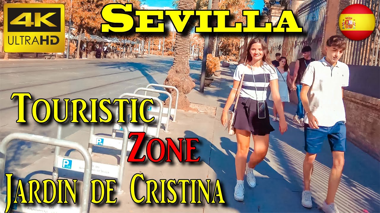Seville's Jardin de Cristina: a 4K video tour. || Historic walking tour