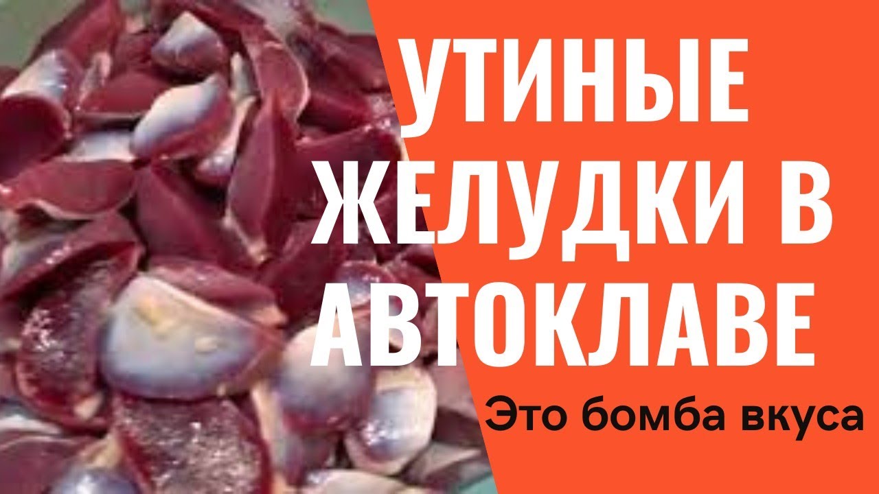 Желудки утиные в автоклаве самый вкусный |рецепт|