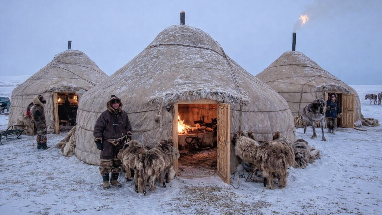 Como os Mongóis Construíram e Sobreviveram em Yurtas a -50°C (-58°F) em invernos rigorosos