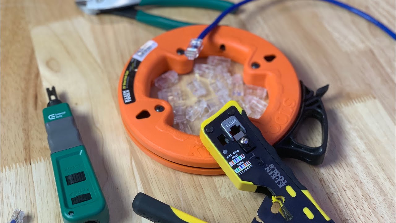 Сетевой комплект, обжимной инструмент Klien Tools, а также изготовление кабелей Ethernet и Keystones
