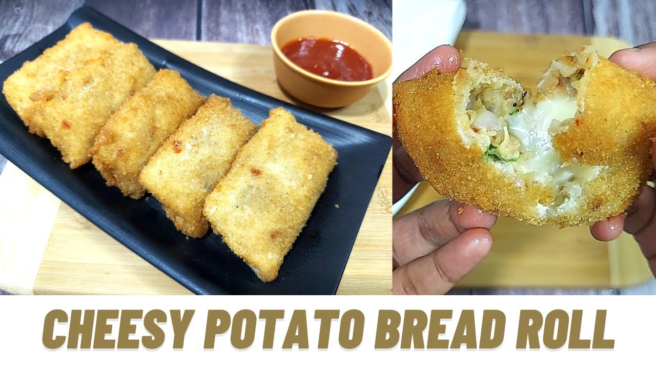 CHEESY POTATO BREAD ROLL RECIPE | Cheesy Potato Bread Pockets | Aloo Bread Rolls