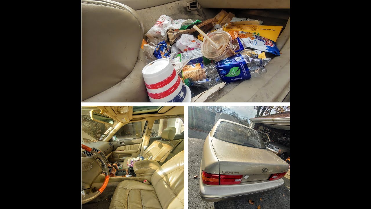 EXTREMELY DIRTY Car gets detailed | Lexus LS400 | Trashed filled | Interior Detail | Restoration