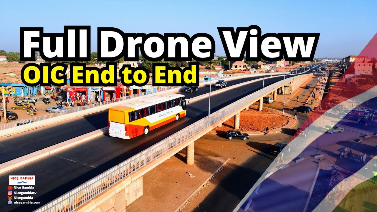 Full end to end drone view of the OIC Road in The Gambia OIC Summit