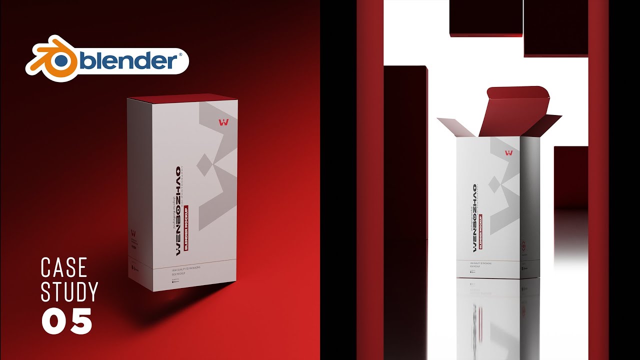 Фотореалистичная визуализация продукта в Blender | Пример 05: Упаковка коробок