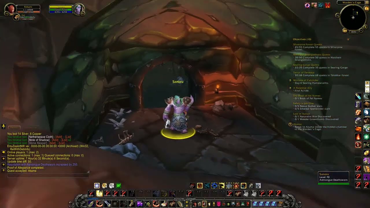 WOW Cata Quest 'Akama - 10628' Horde on a PS