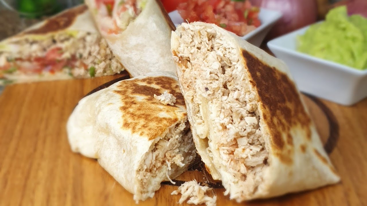 Burritos de pollo y queso súper Fáciles de preparar