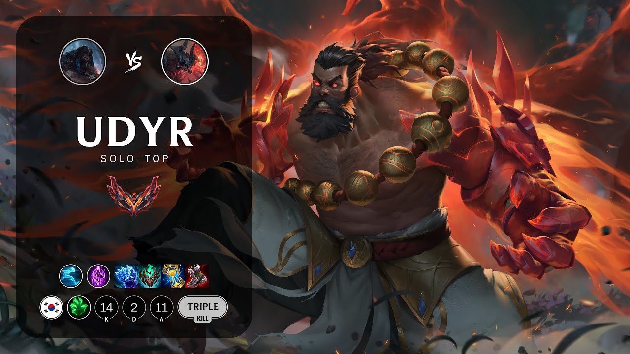 Udyr Top vs Aatrox - KR Grandmaster Patch 13.24