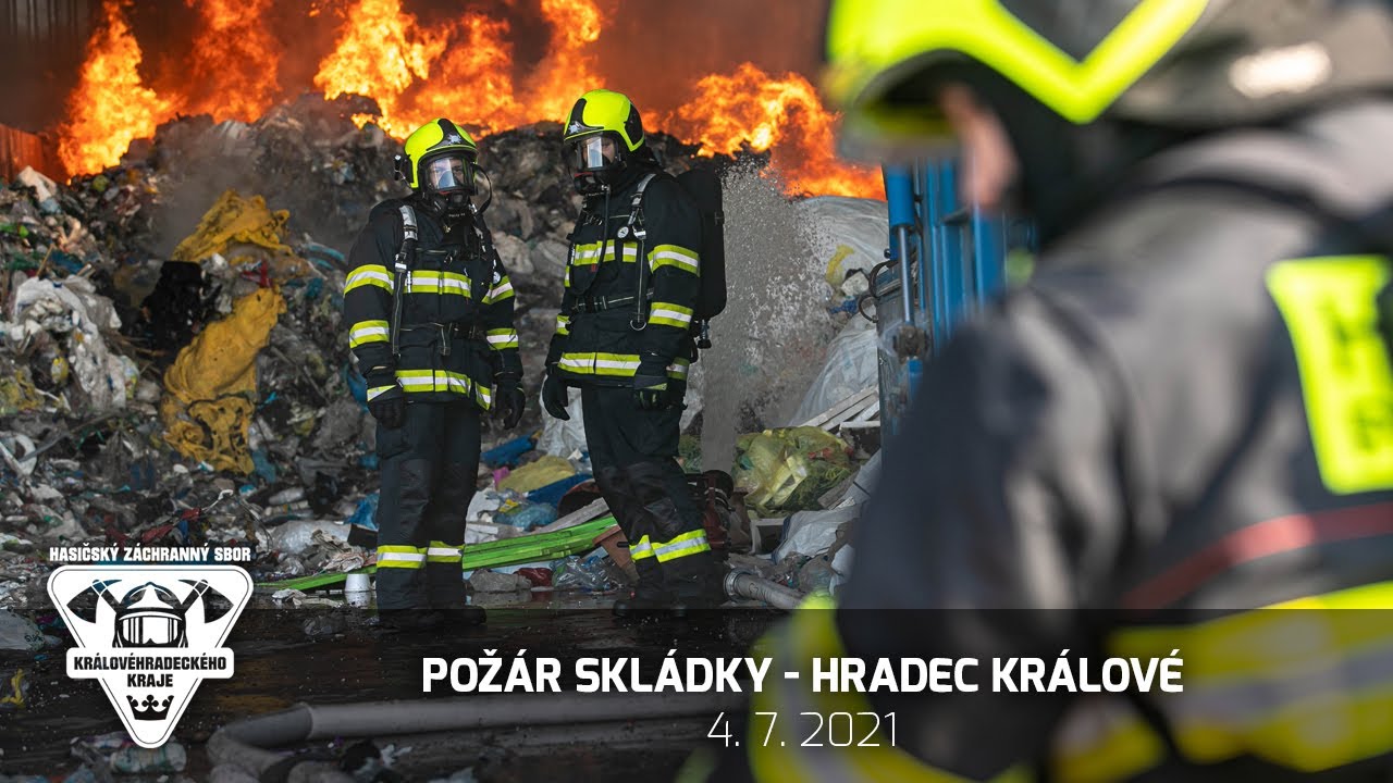 4. 7. 2021 - Požár odpadu Hradec Králové