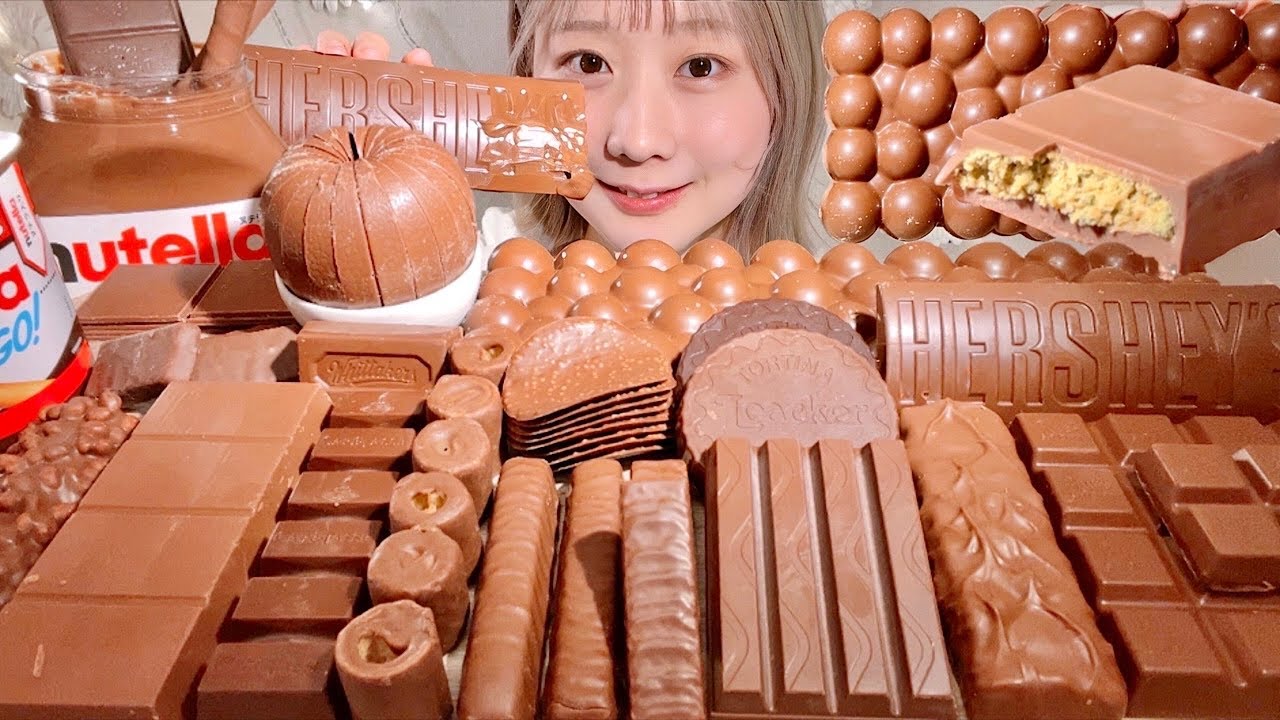 ASMR различные шоколадные конфеты 🍫【русские субтитры】【Mukbang/ Eating Sounds】
