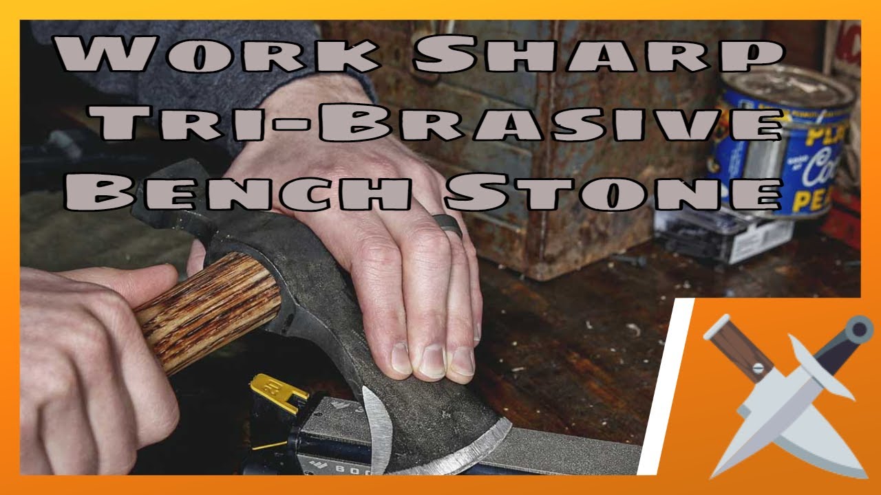 Work Sharp Tri-Brasive Bench Stone Knife Sharpener