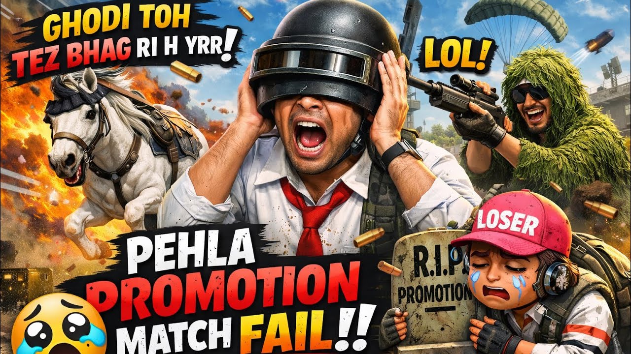 “Ghodi Toh Bahut Tez Bhagri Thi 🐎💨 | Pehla Promotion Match Hi Fail 😭 | BGMI Funny Moments”