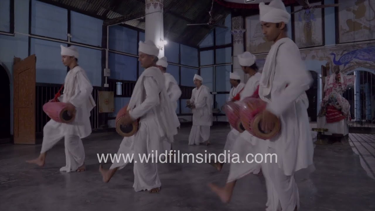Gayan Bayan devotional dance performance at Sankardev Namghar Assam