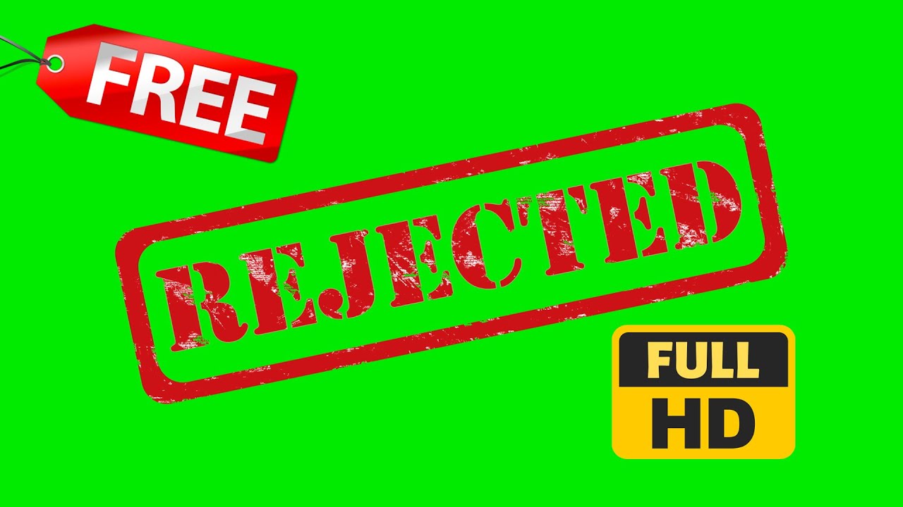 Green Screen Rejected Stamp with Sound Effect Free Download by NVS Record