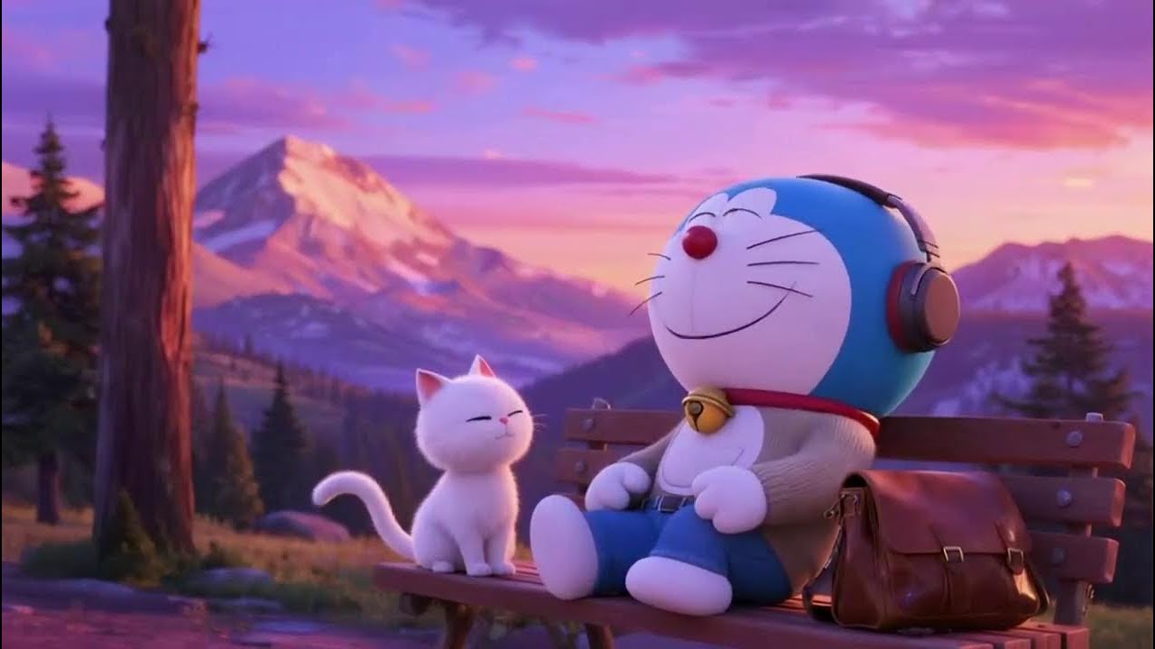 Doraemon’s Morning Cafe ☕ Chill Lofi Beats for Productive Study Time