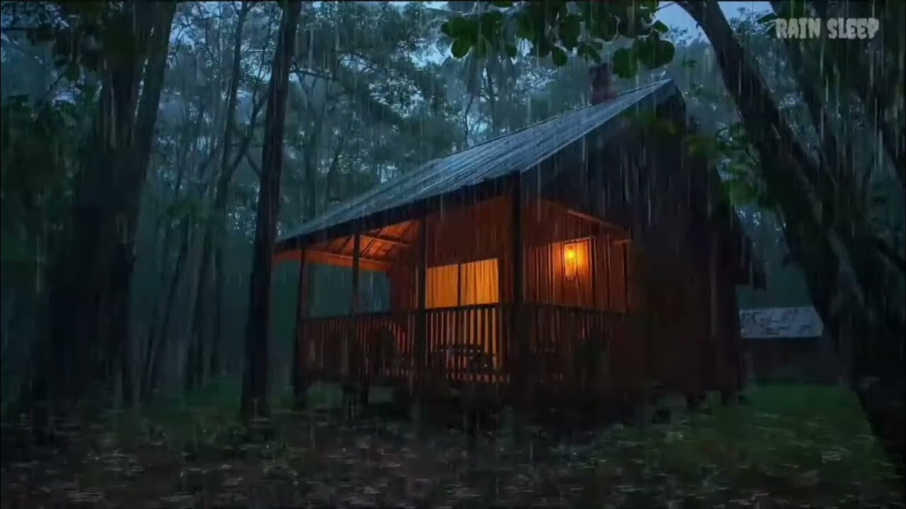 Calm Midnight Rain | Cozy Forest Cabin