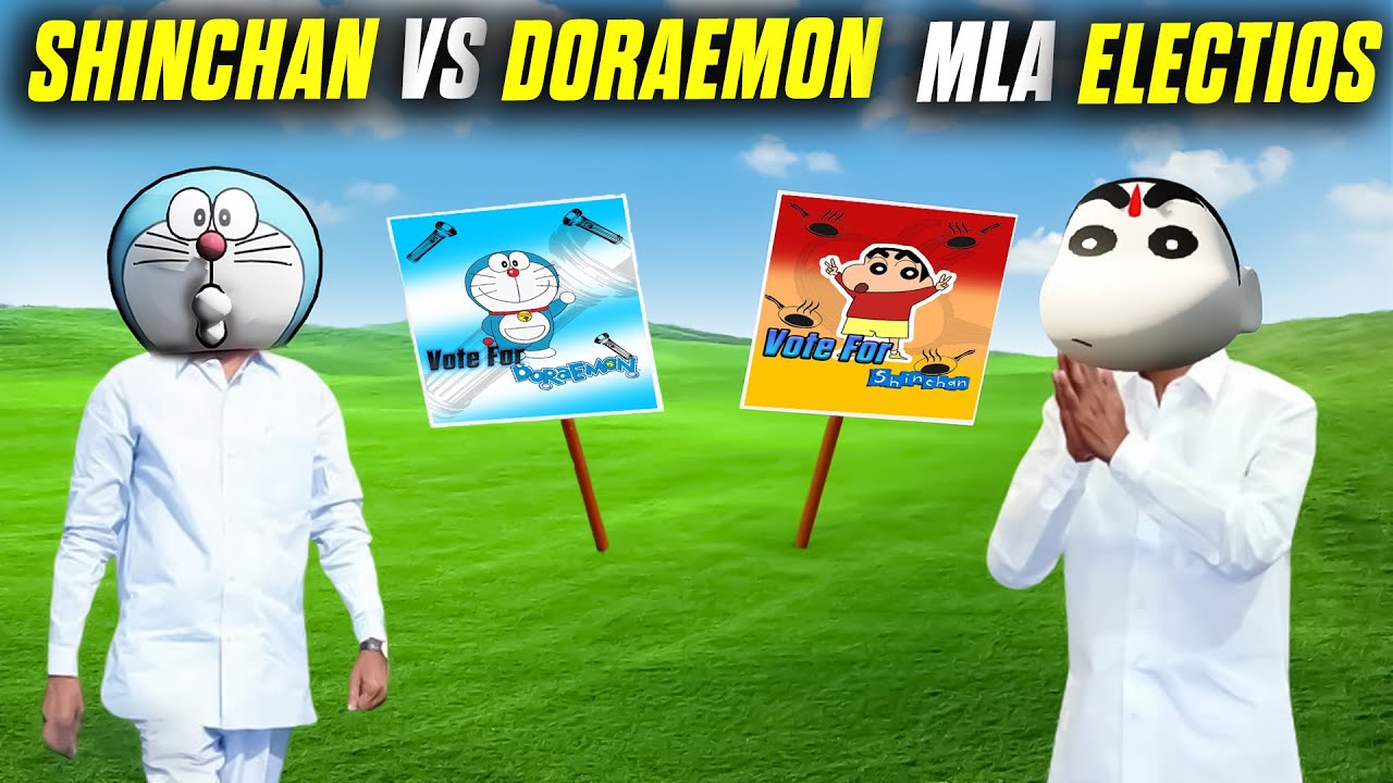 ShinChan VS Doraemon MLA elections ఎవరు గెలుస్తారు ?? #shinchan #gta5telugu #tristar