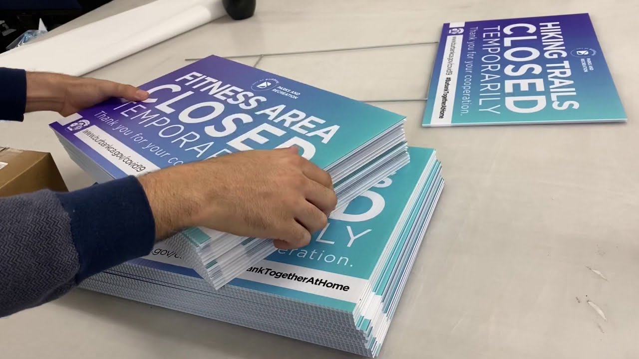 Axiom Print Coroplast Sign Cutting and H Stands