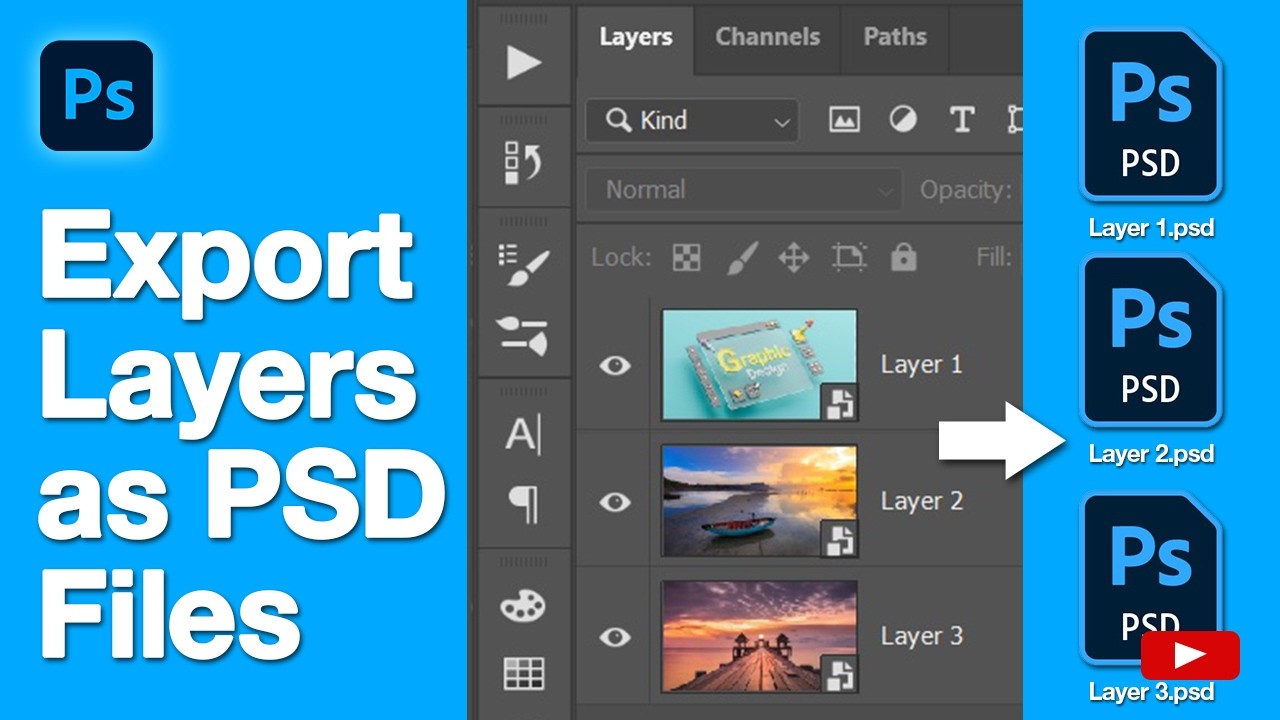 Export Layers as PSD Files in Photoshop