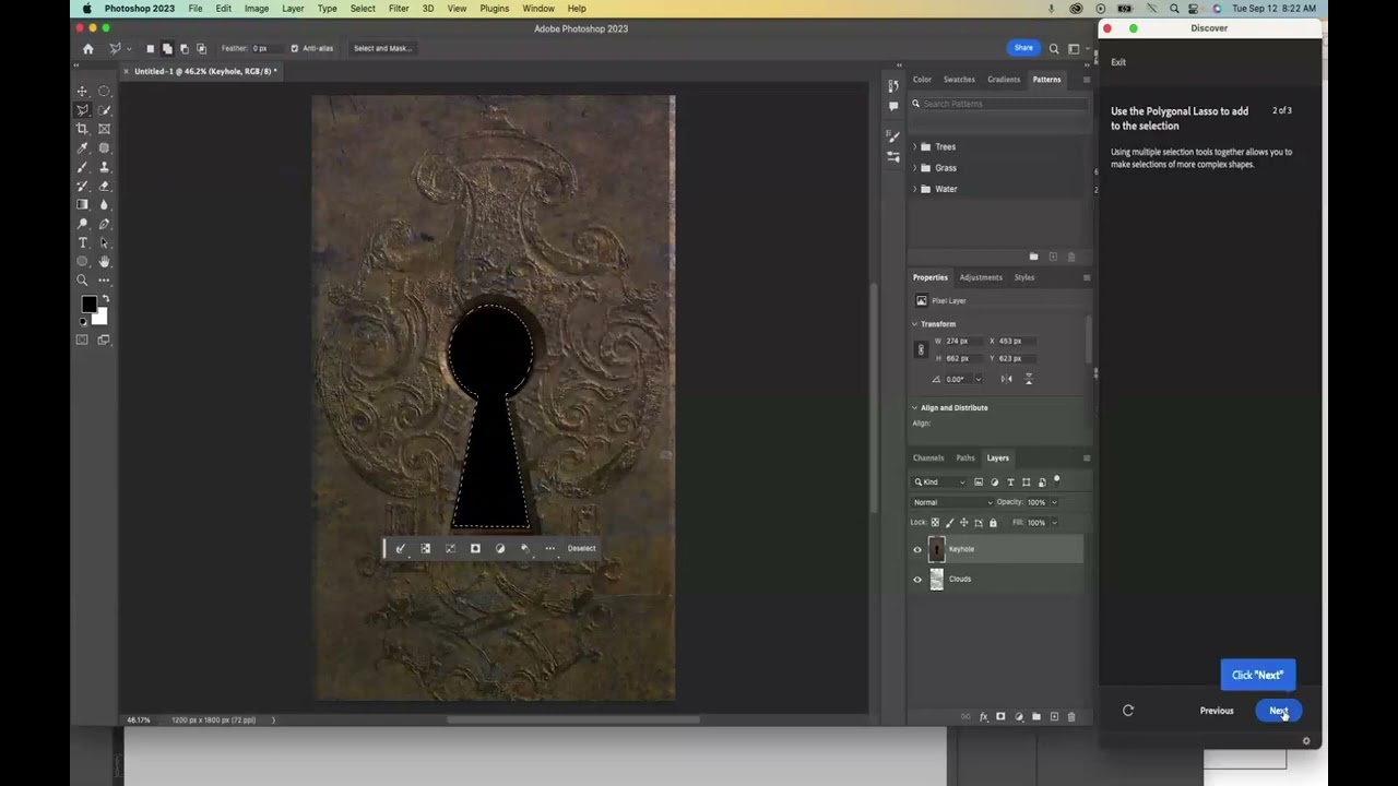 Adobe Select and Mask Tutorial Correction Elliptical and Polygonal Lasso