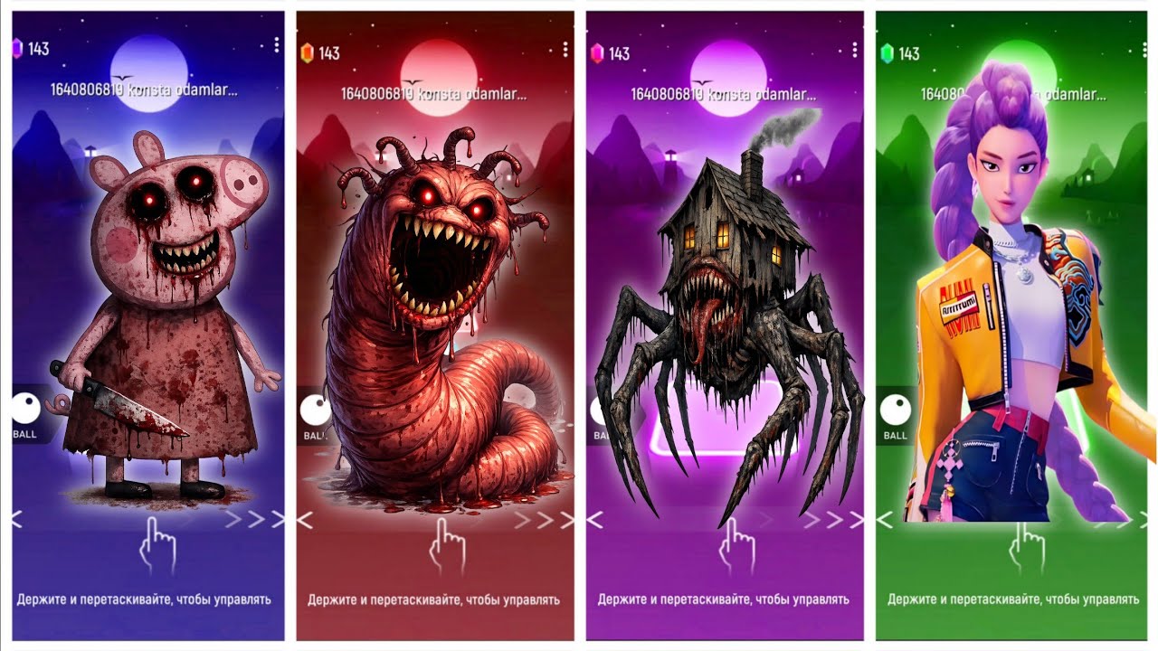 Peppa Pig.EXE🆚Erosion Worm.EXE🆚Spider House Head. EXE🆚Kpop Demon Hunter🎶  Tiles Hop EDM Rush