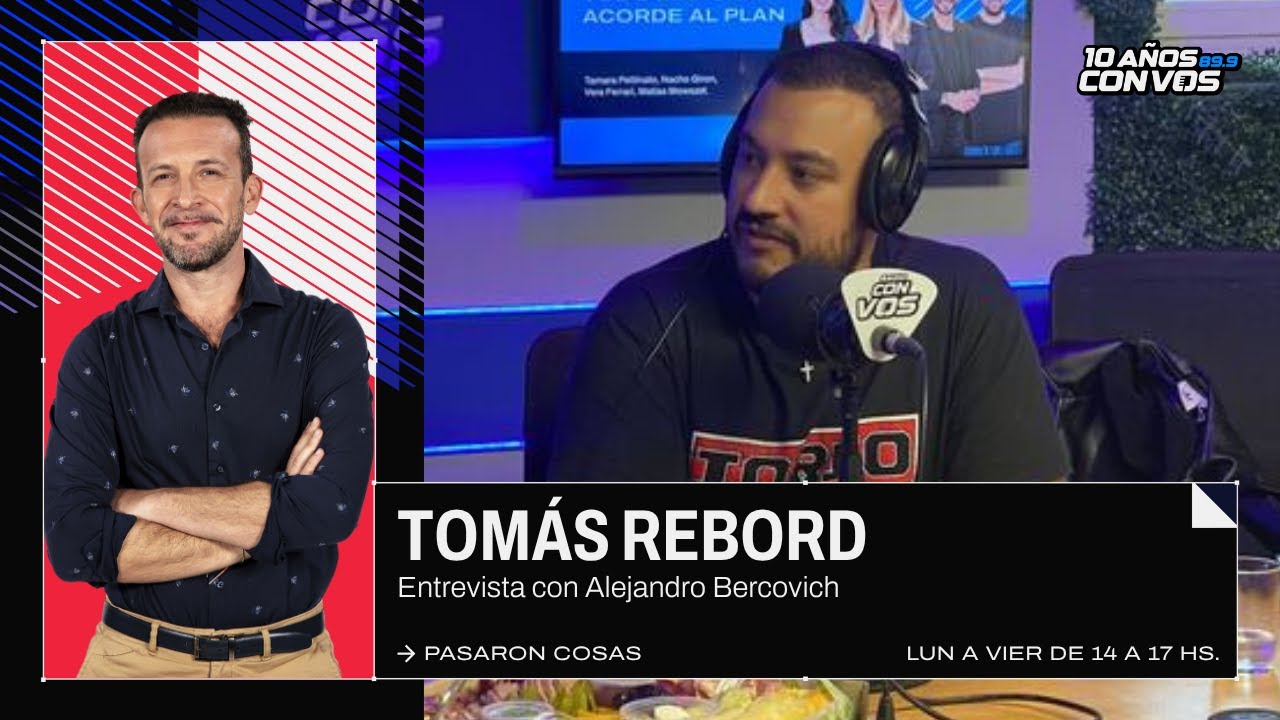 Tomás Rebord, conductor, streamer y abogado, en 'Pasaron cosas'