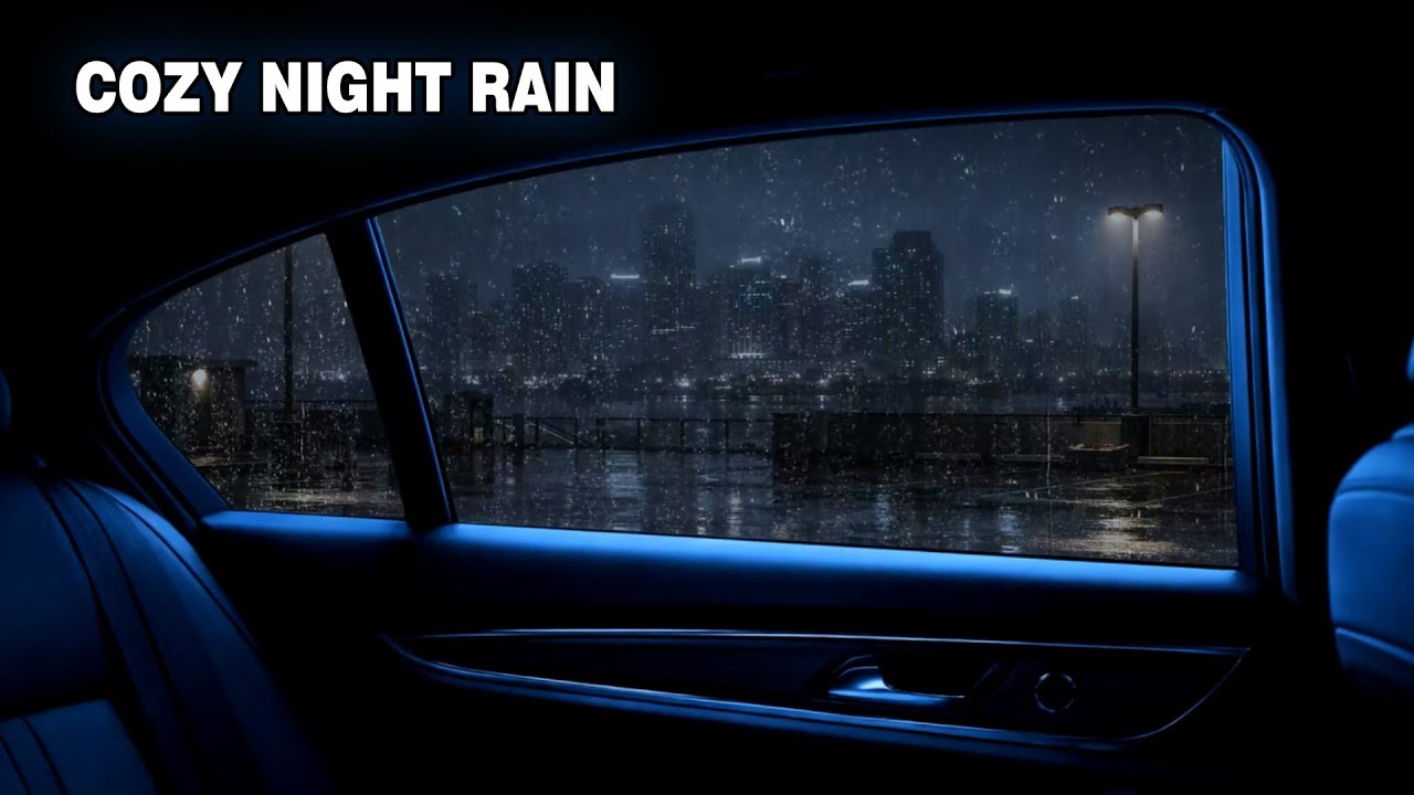 Sit Inside a Parked Car while Rain Falls | Late Night in Philadelphia