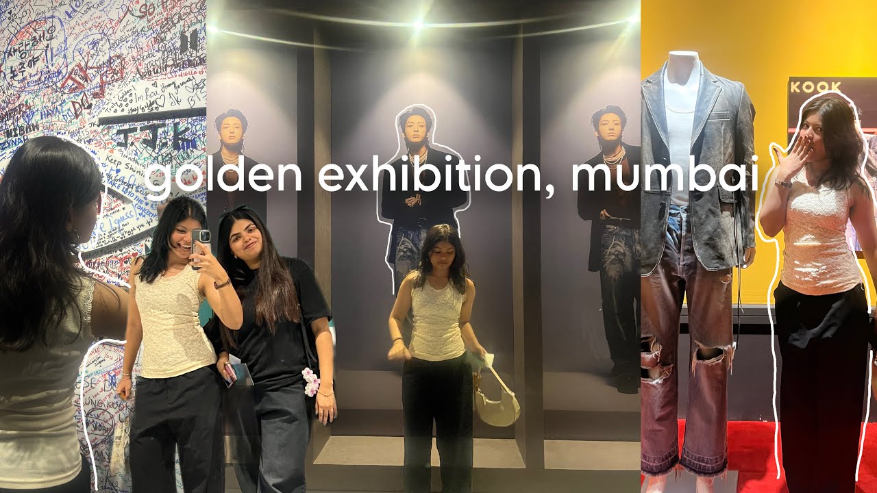 jungkook’s golden exhibition in mumbai✨🎄