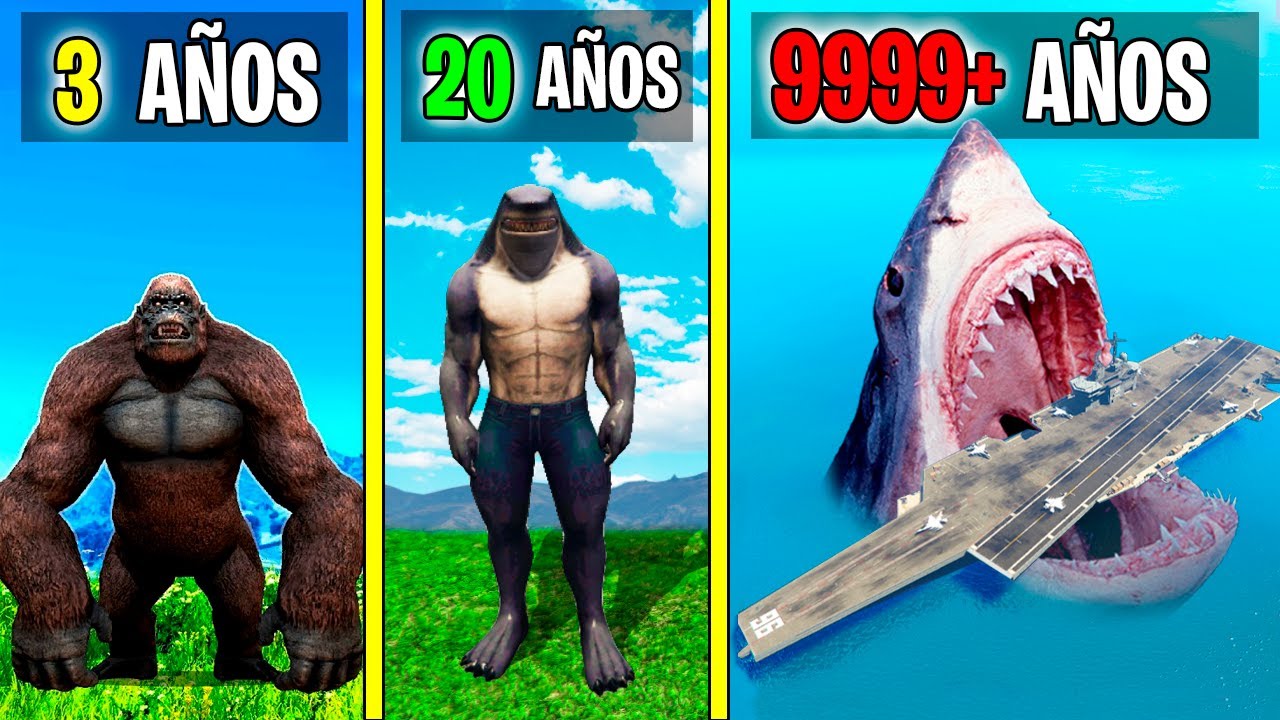 SOBREVIV&Iacute; 9999 A&Ntilde;OS como ANIMALES en GTA 5