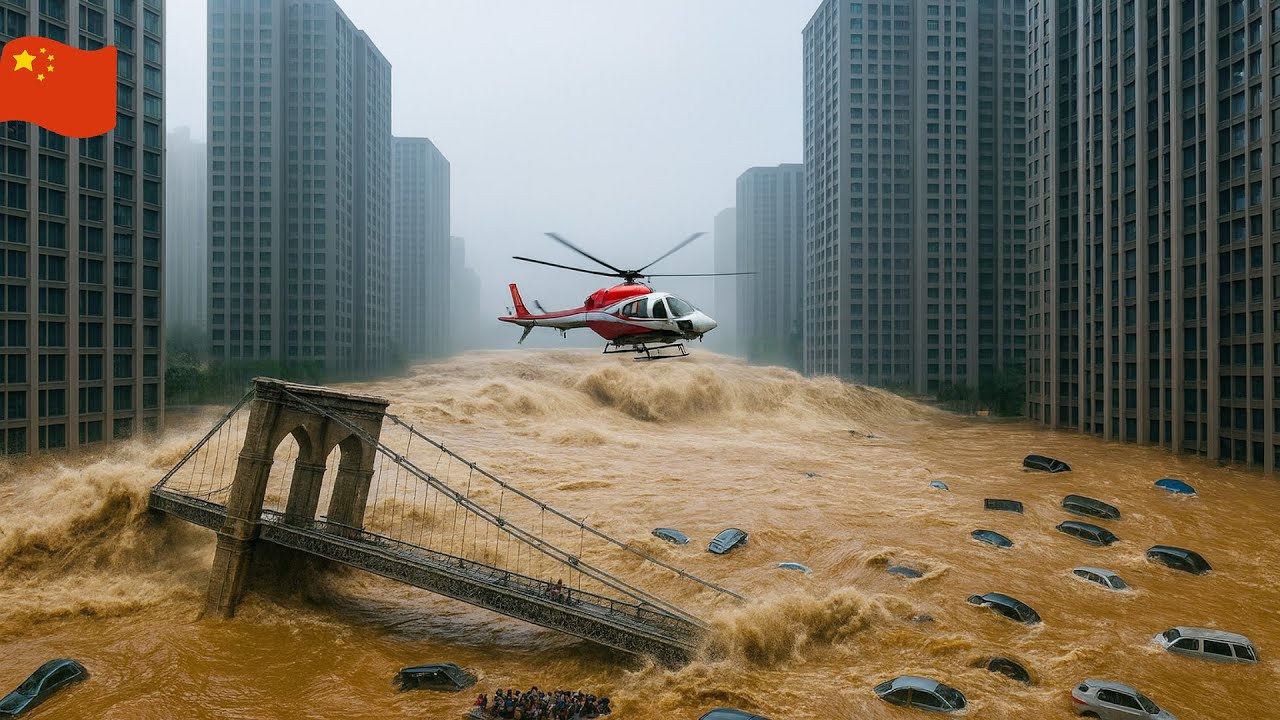 China Flood Disaster: Beijing Submerged, Homes Destroyed and Mass Rescues Underway