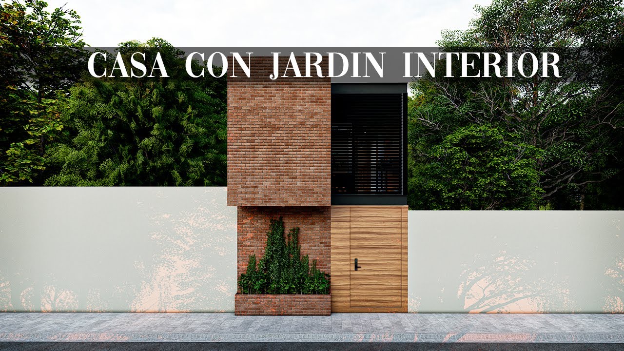 CASA CHICA DE 5 X 20 | CON JARDÍN INTERIOR | ÁREA DE GYM - GLE ARQUITECTURA