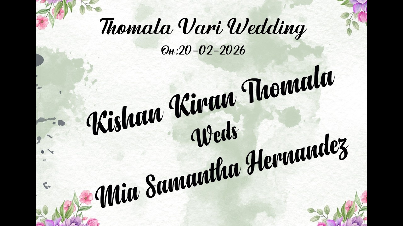Kishan Kiran Thomala WEDS Mia samatha Hernandez