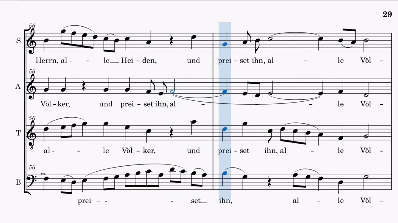 [Bass] Bach,  BWV 230, Lobet den Herrn, alle Heiden