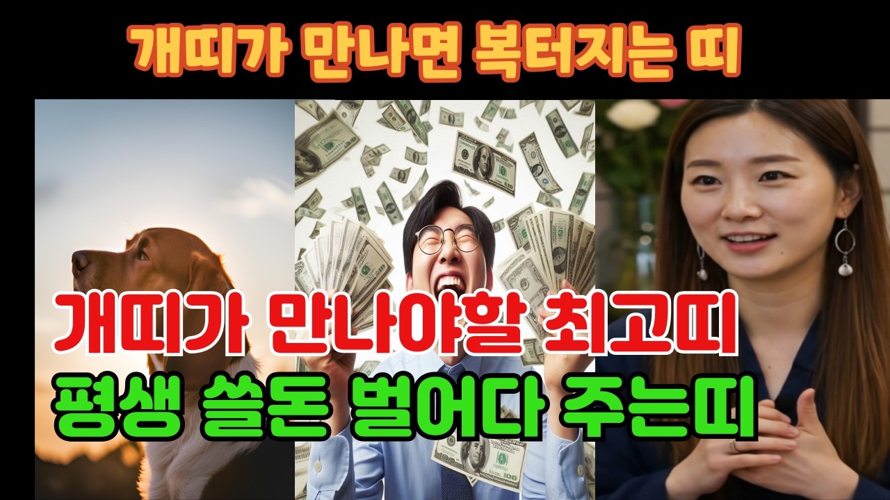 개띠 인생을 바꿔줄 천생연분 3가지 띠! 개띠궁합, 개띠와잘맞는띠