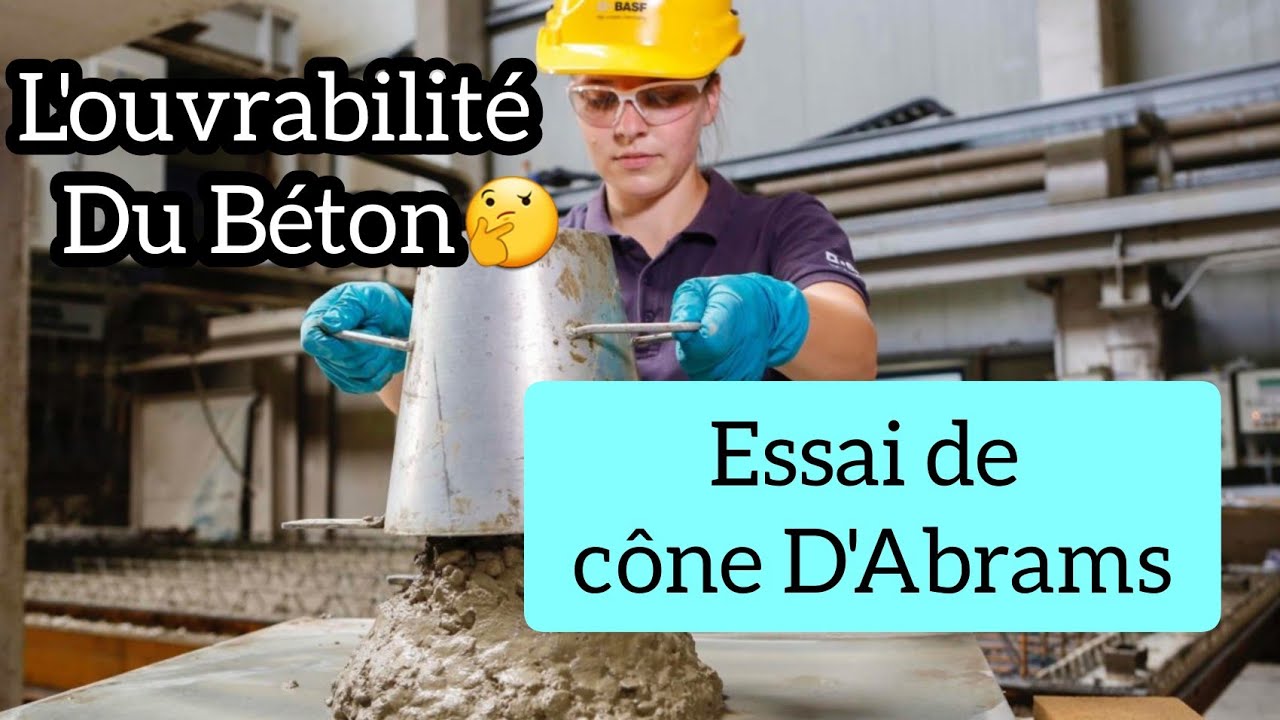 L'ouvrabilité du béton :L'essai de cône d'Abrams#الهندسة_المدنية #génie_civil