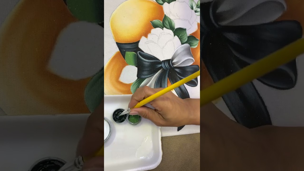 Live chapéu com rosas 🌹 Parte 02#live #rosas #pinturaamão #auladepintura #artesanatoévida #professo