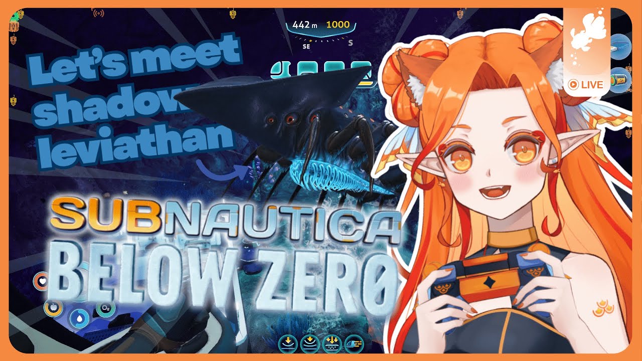 【SUBNAUTICA BELOW ZERO】Shadow leviathan is so cuteeee 🧡✨ #VTuberID #Shorts