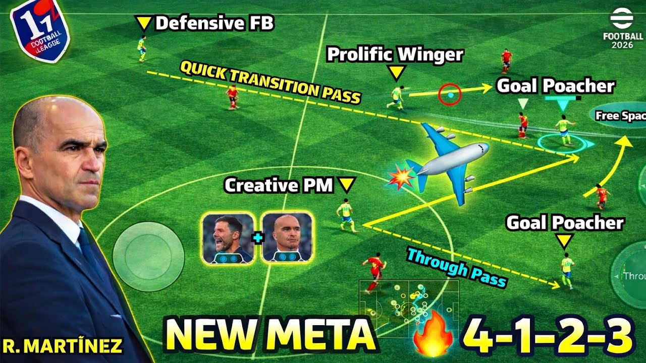 OP ,4-1-2-3 NEW META BEST FORMATION QUICK COUNTER & LUMBAR COUNTER  EFOOTBALL 26 
