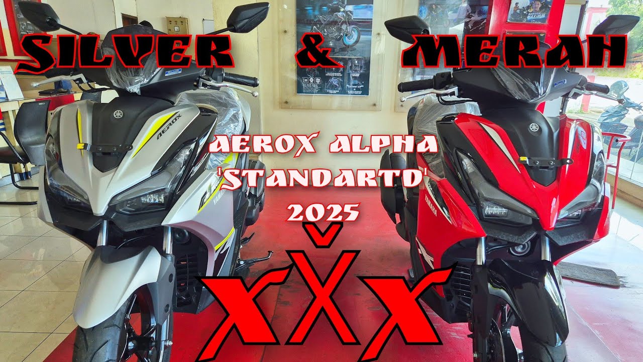 AEROX ALPHA 'standard' WARNA SILVER & MERAH 2025