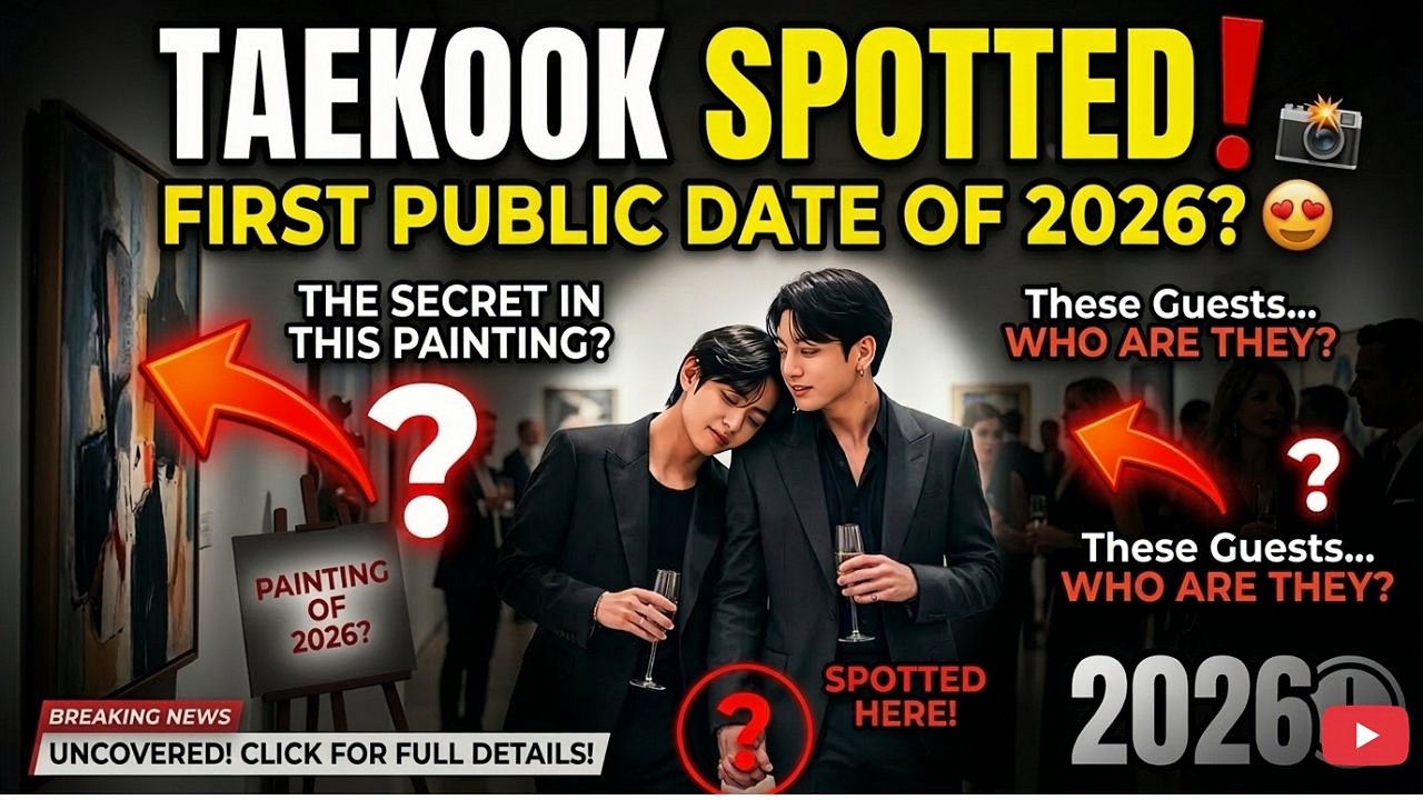 🏛️TAEKOOK Spotted at PRIVATE Gallery Opening Was it a DATE ?