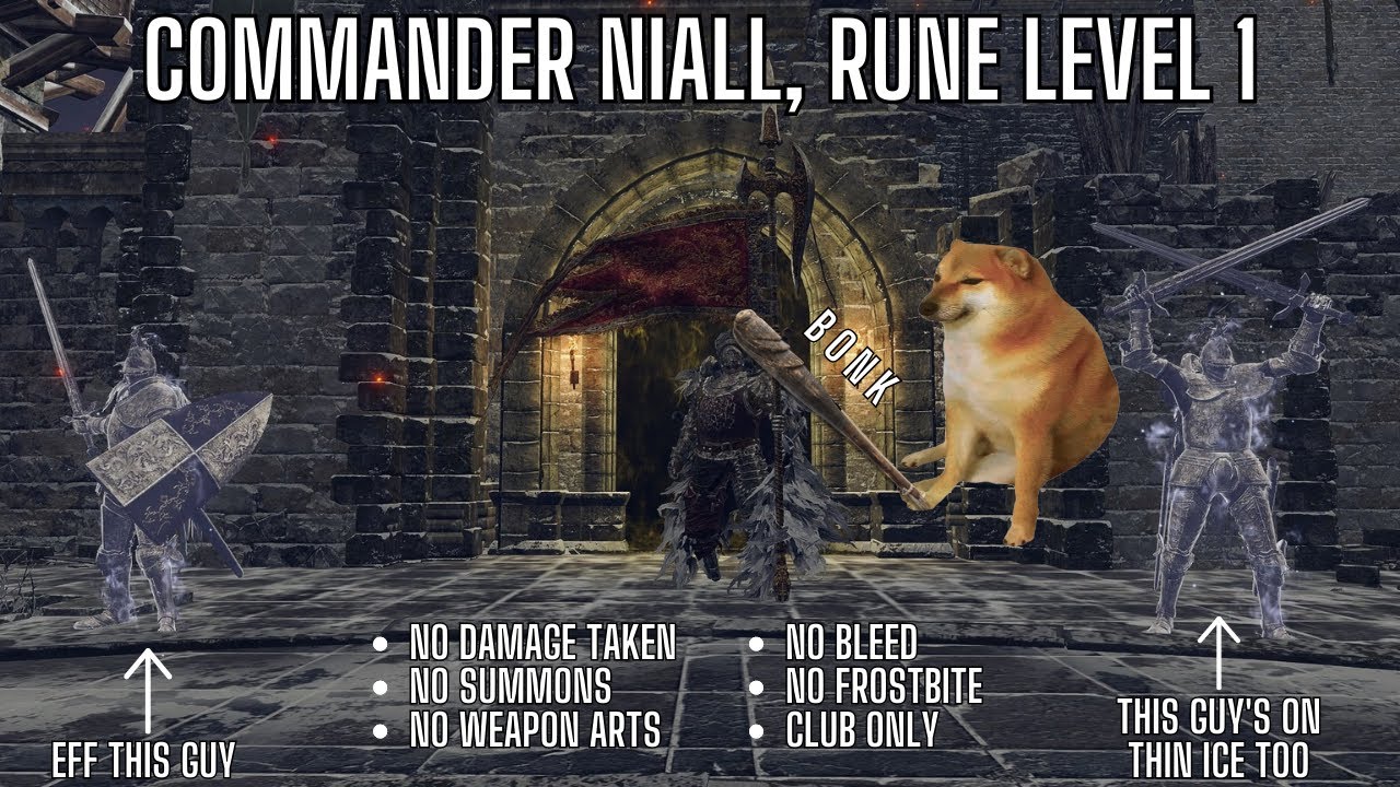 Elden Ring - Commander Niall (No Damage, Rune Level 1, Club Only)