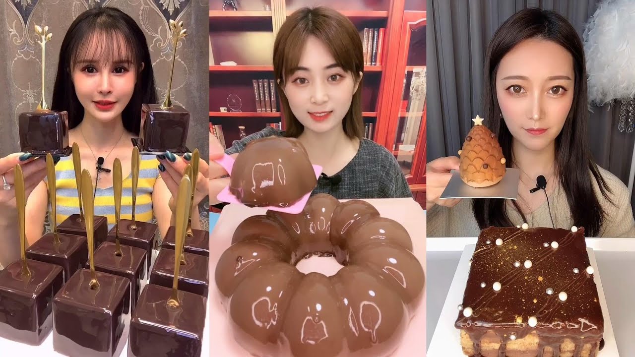 [ASMR] CHOCOLATE Desserts Mukbang 디저트 먹방 || Eating Sounds