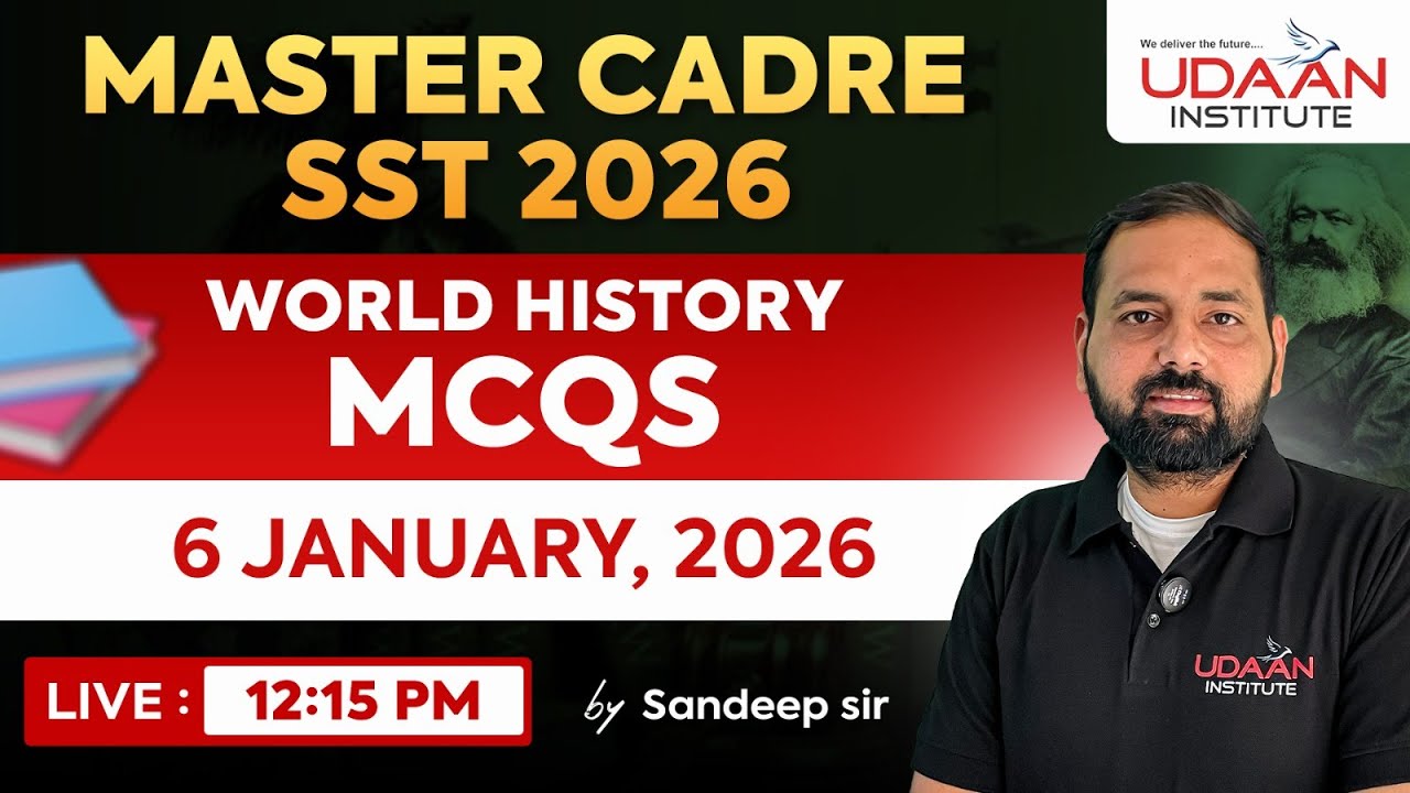WORLD HISTORY MCQ'S | LECTURER / MASTER CADRE SST 2026 | BY SANDEEP SIR