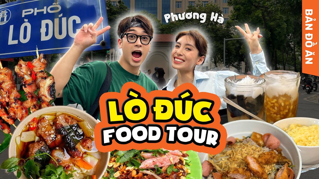 ĂN SẬP LÒ ĐÚC cùng Ninh Tito và @phuong.ha96 // Bún chả, bánh đa trộn, thịt xiên nướng, chè Hà Nội